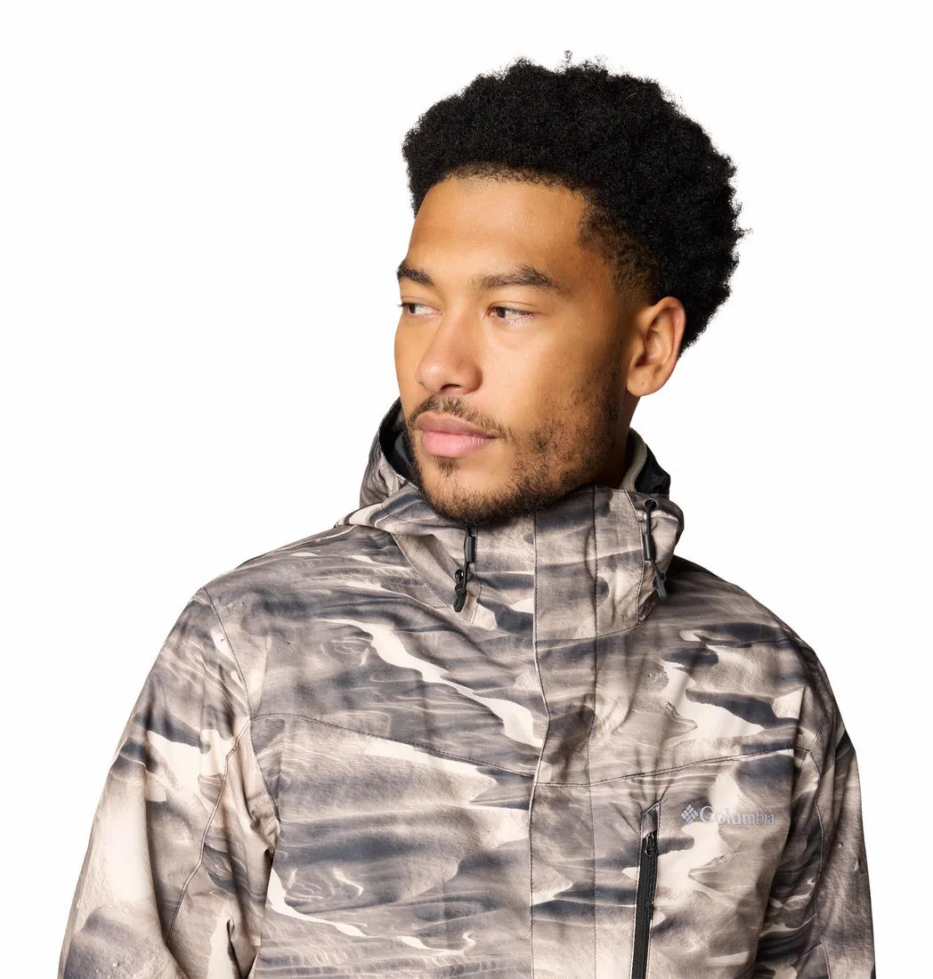 Columbia Men Brown Omni-Heat Reflective Whirlibird V Printed Inetrchangeable Jacket
