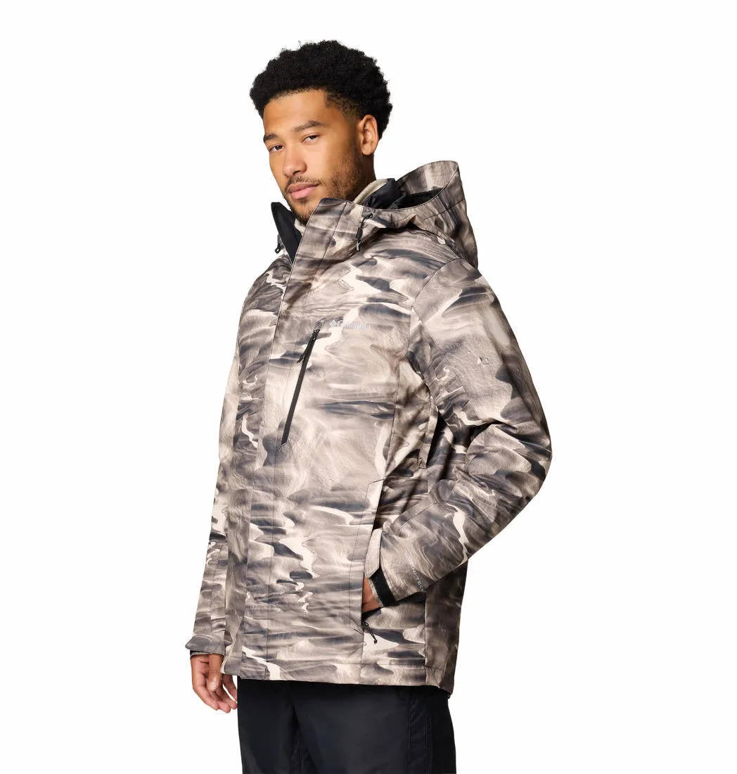 Columbia Men Brown Omni-Heat Reflective Whirlibird V Printed Inetrchangeable Jacket
