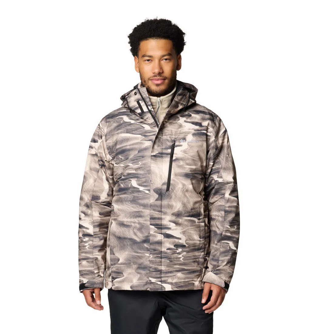 Columbia Men Brown Omni-Heat Reflective Whirlibird V Printed Inetrchangeable Jacket
