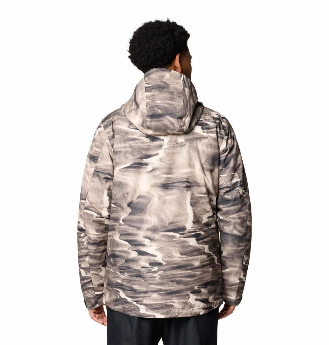 Columbia Men Brown Omni-Heat Reflective Whirlibird V Printed Inetrchangeable Jacket