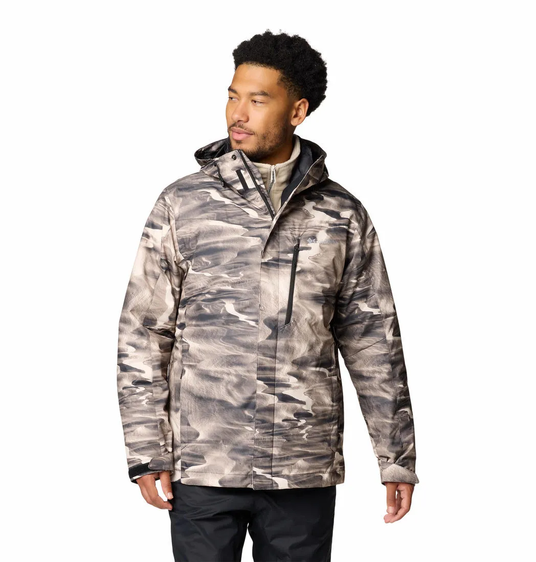Columbia Men Brown Omni-Heat Reflective Whirlibird V Printed Inetrchangeable Jacket