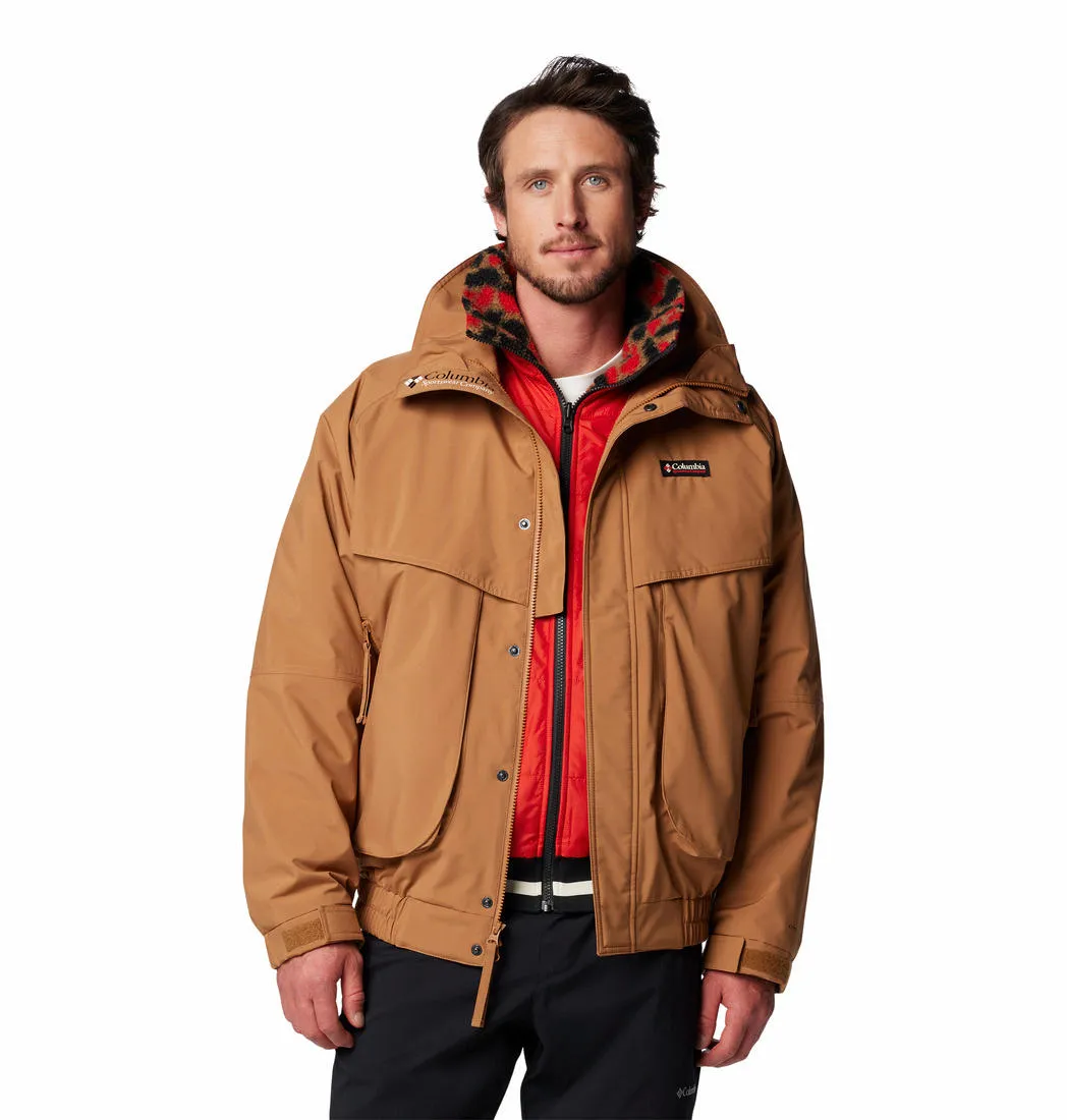Columbia Men Brown Omni-Tech Powderkeg II Remastered Inetrchangeable Jacket
