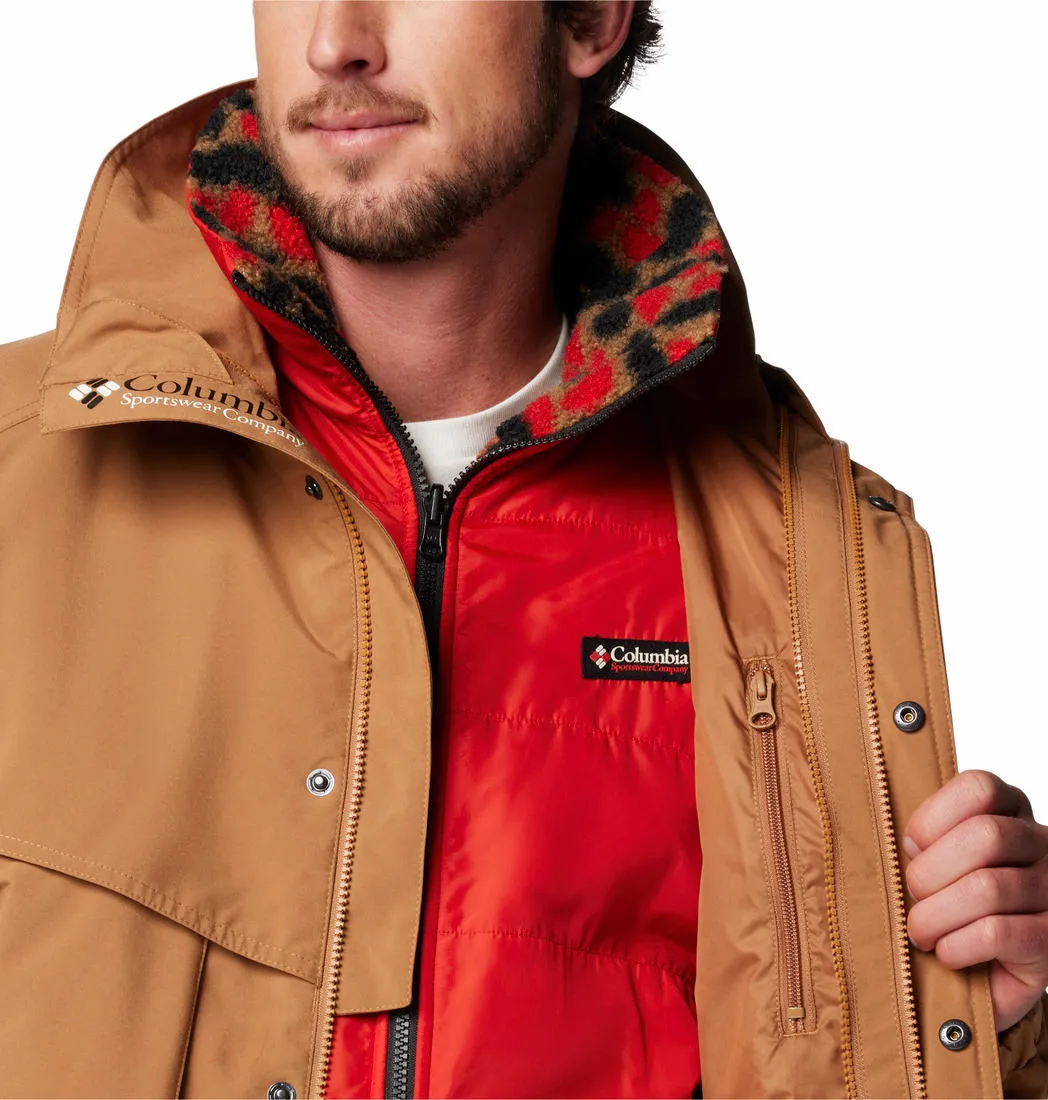 Columbia Men Brown Omni-Tech Powderkeg II Remastered Inetrchangeable Jacket