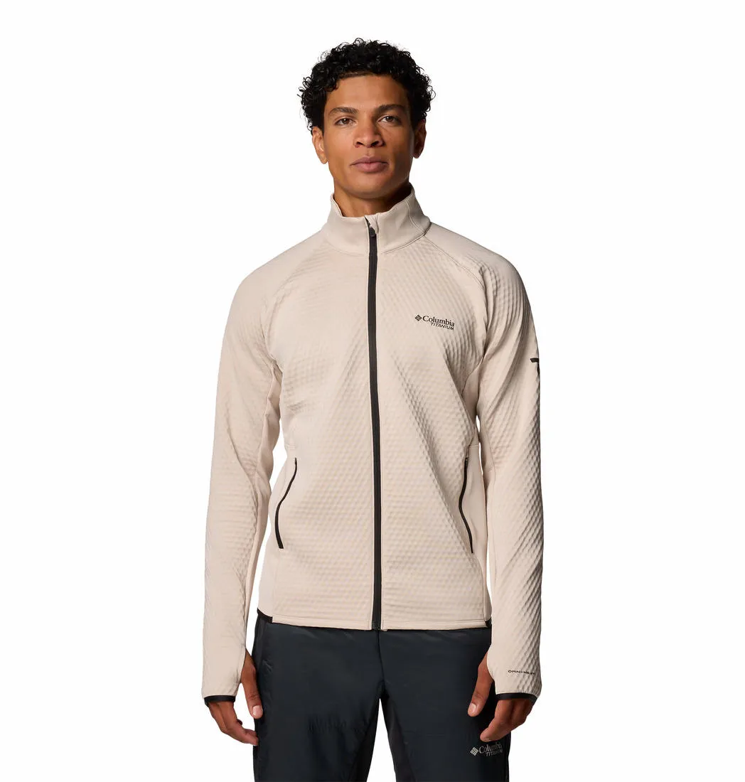 Columbia Men Brown Omni-Wick Crystal LeafHelix Fleece Jacket