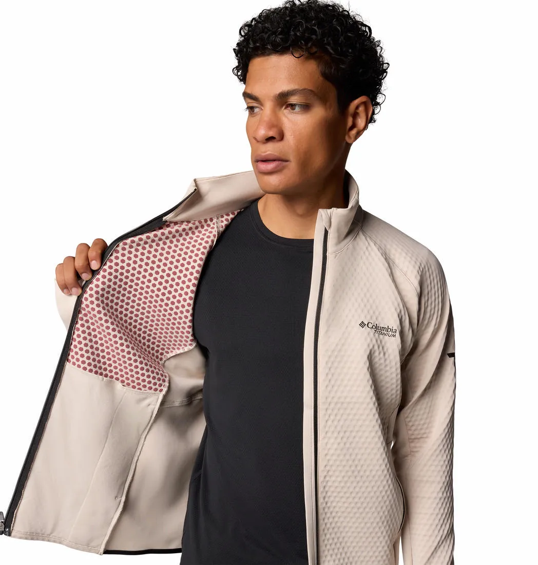 Columbia Men Brown Omni-Wick Crystal LeafHelix Fleece Jacket