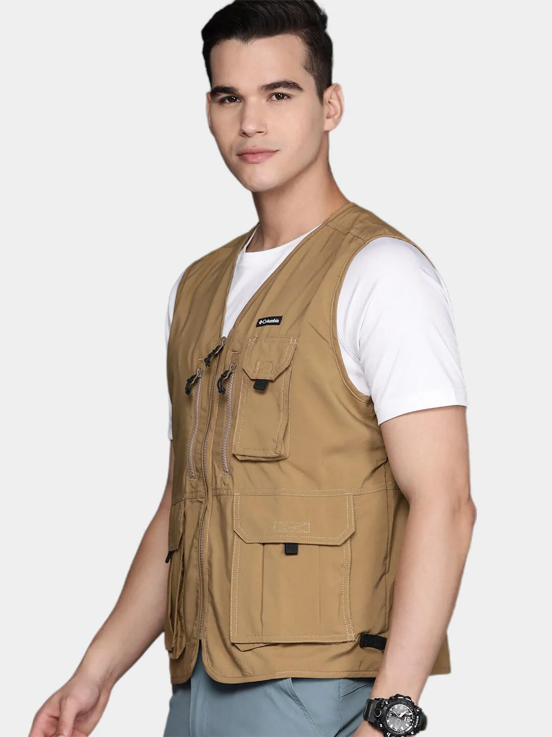 Columbia Men Brown Omni-Wick Silver Ridge Utility Gillet