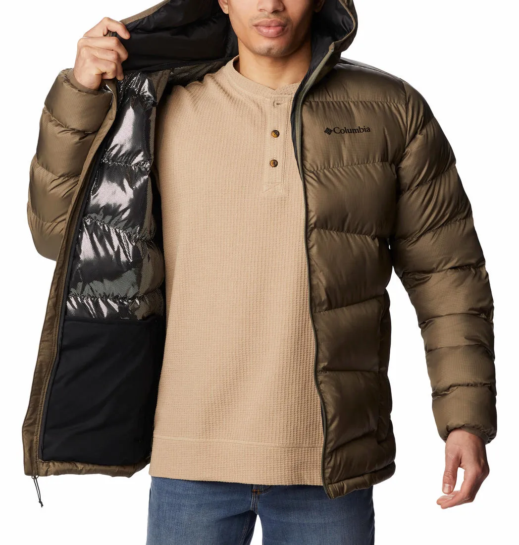 Columbia Men Green Omni-Heat Reflective Fivemile Butte Hooded Jacket