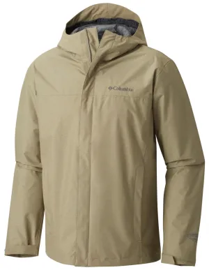 Columbia Men Green Omni-Tech Diablo Creek Rain Shell Waterproof Rain Jacket