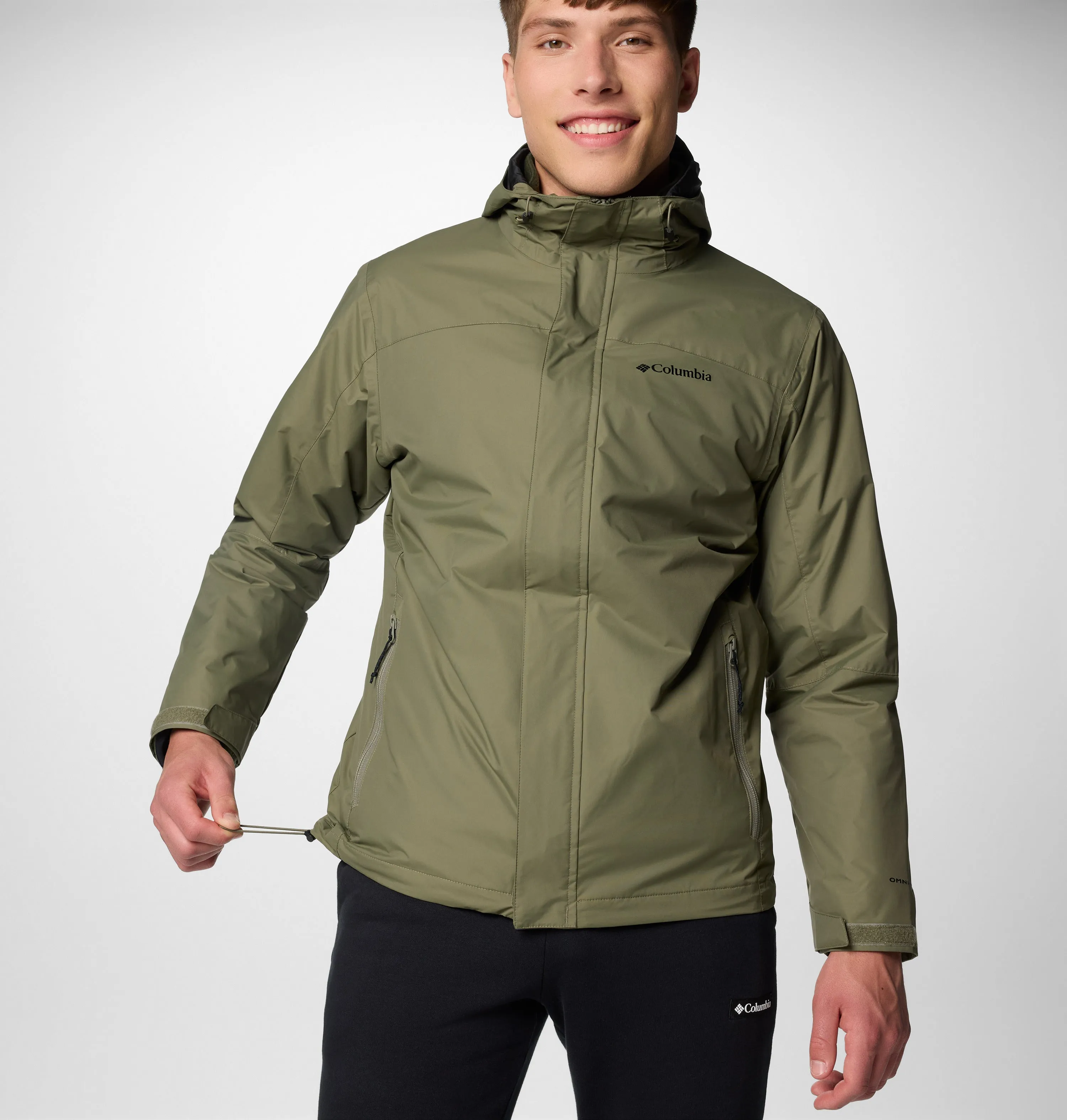 Columbia Men Green Omni-Tech Tunnel Falls II Inetrchangeable Jacket