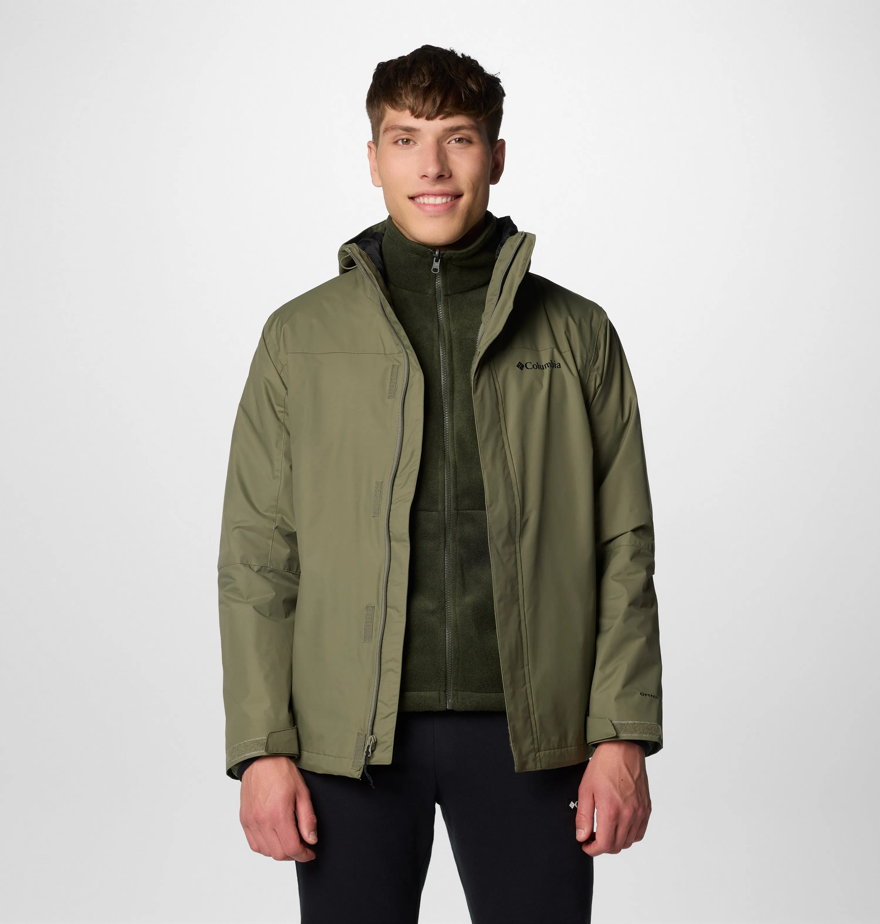 Columbia Men Green Omni-Tech Tunnel Falls II Inetrchangeable Jacket