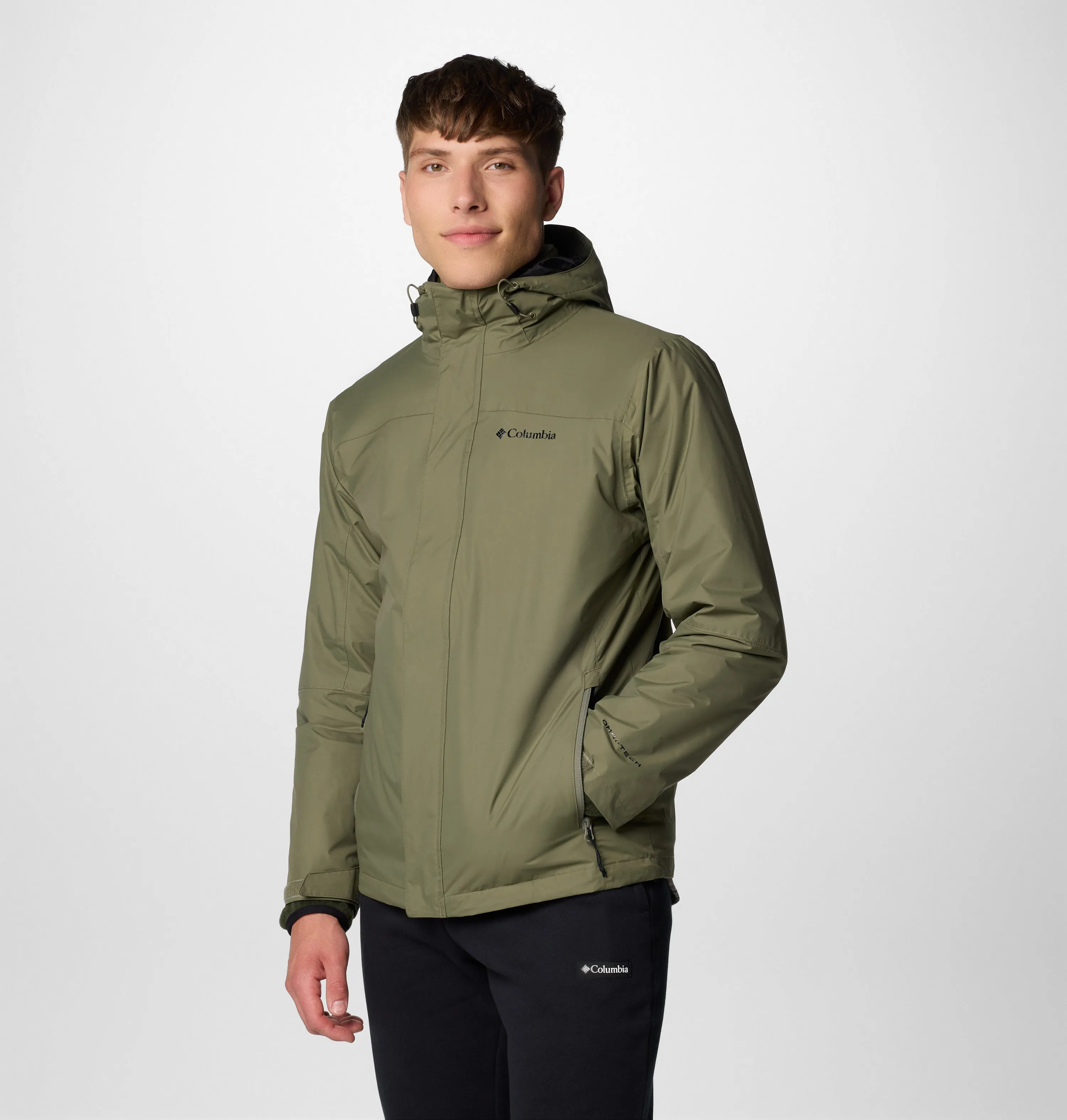 Columbia Men Green Omni-Tech Tunnel Falls II Inetrchangeable Jacket