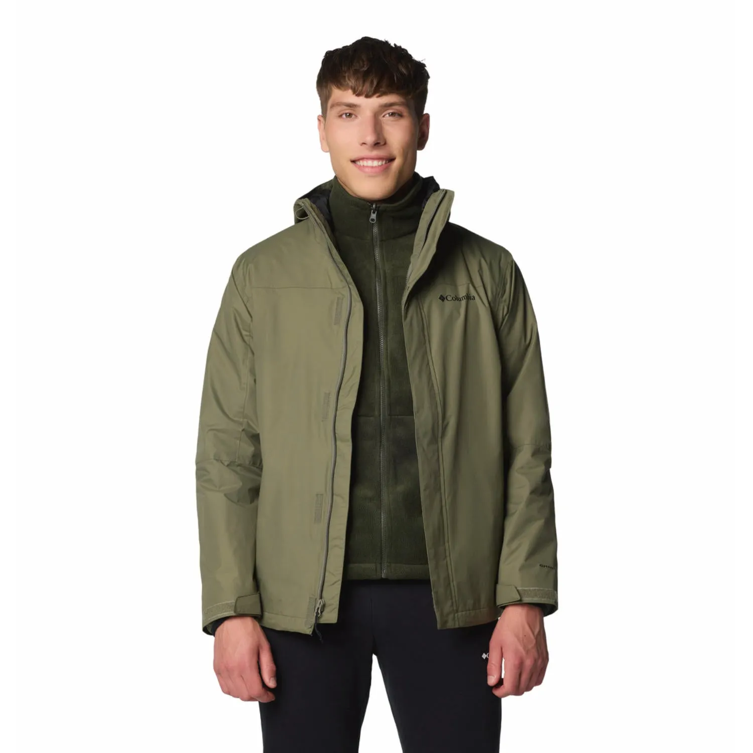 Columbia Men Green Omni-Tech Tunnel Falls II Inetrchangeable Jacket