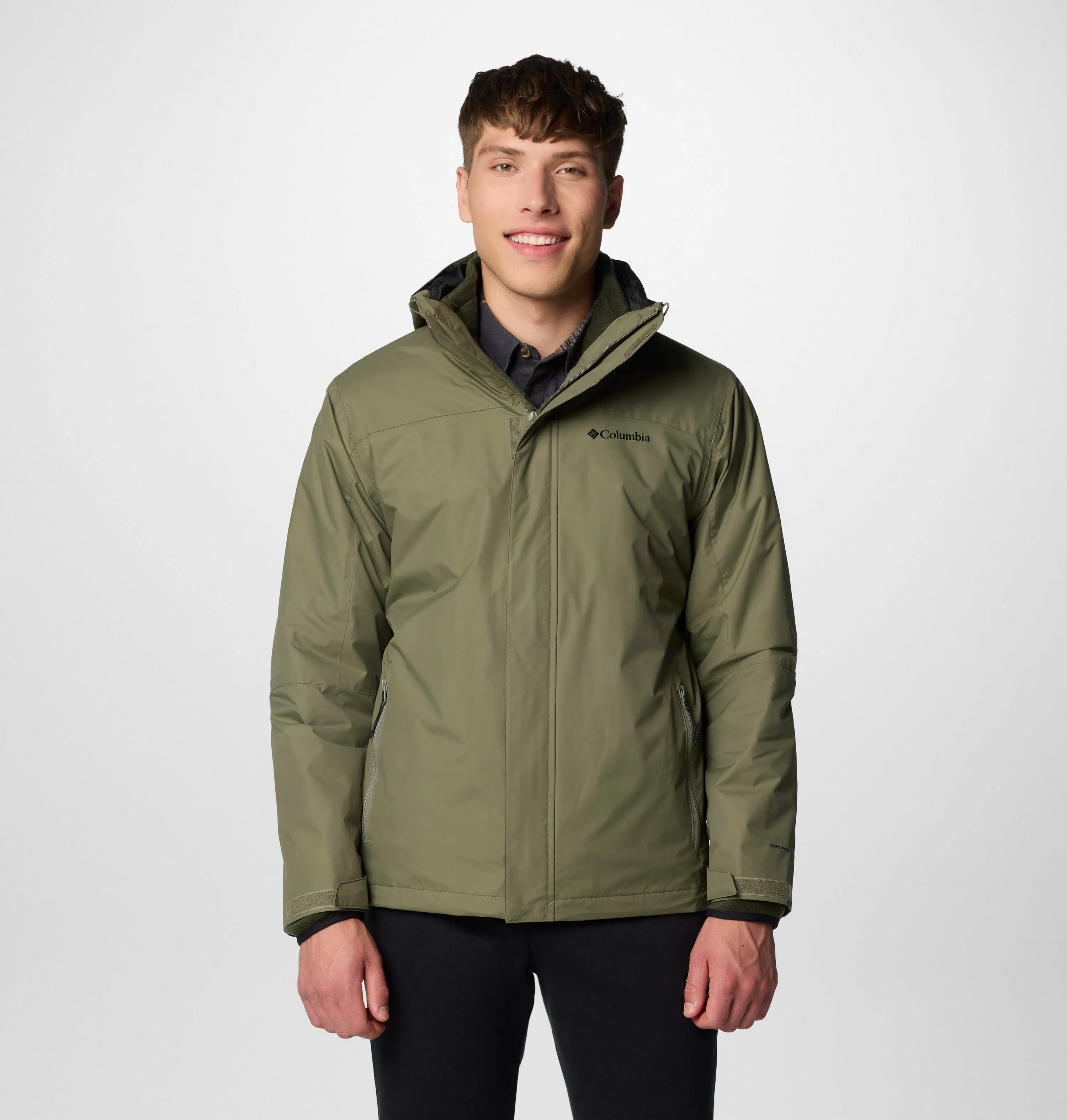 Columbia Men Green Omni-Tech Tunnel Falls II Inetrchangeable Jacket