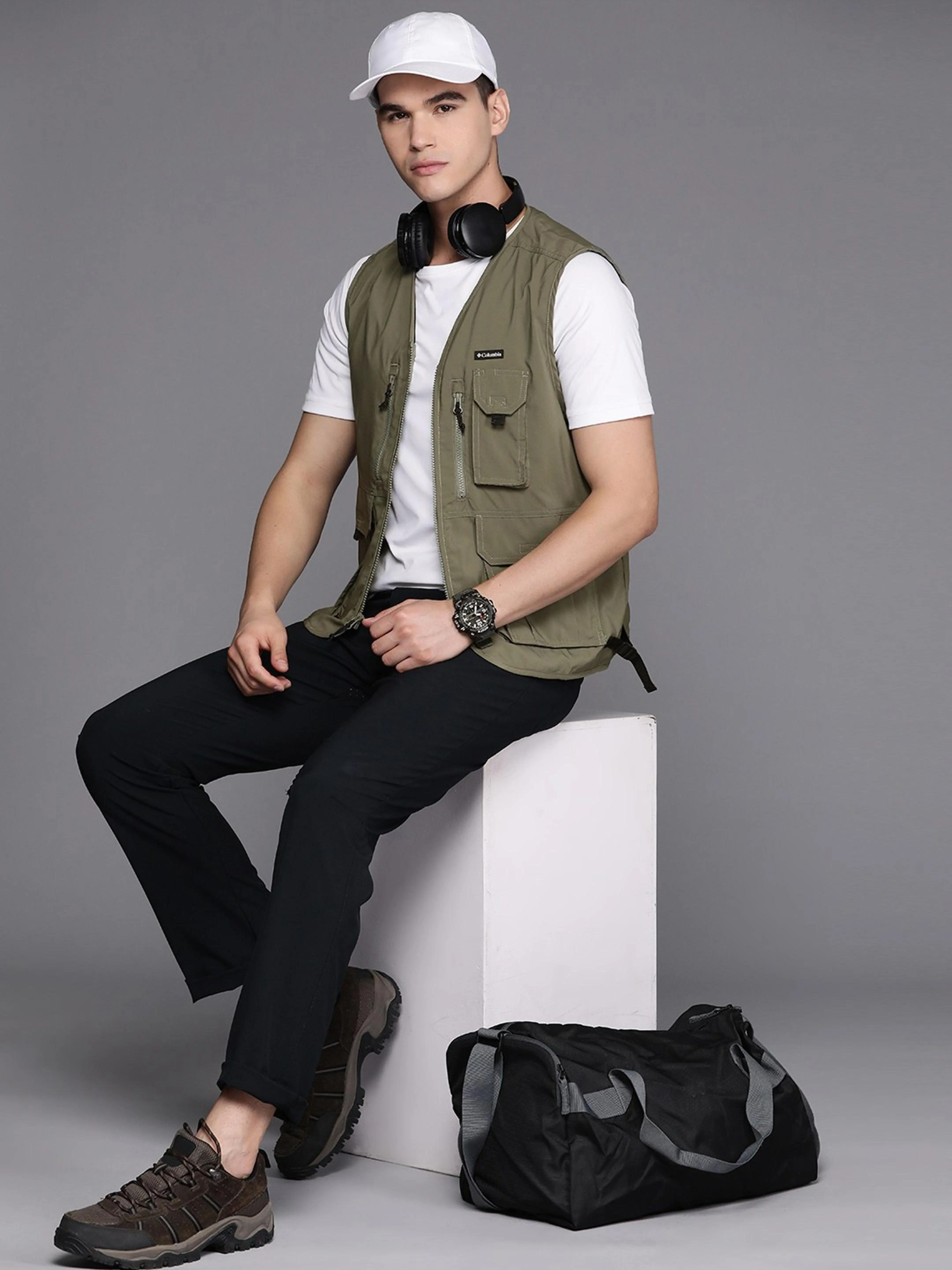 Columbia Men Green Omni-Wick Silver Ridge Utility Gillet