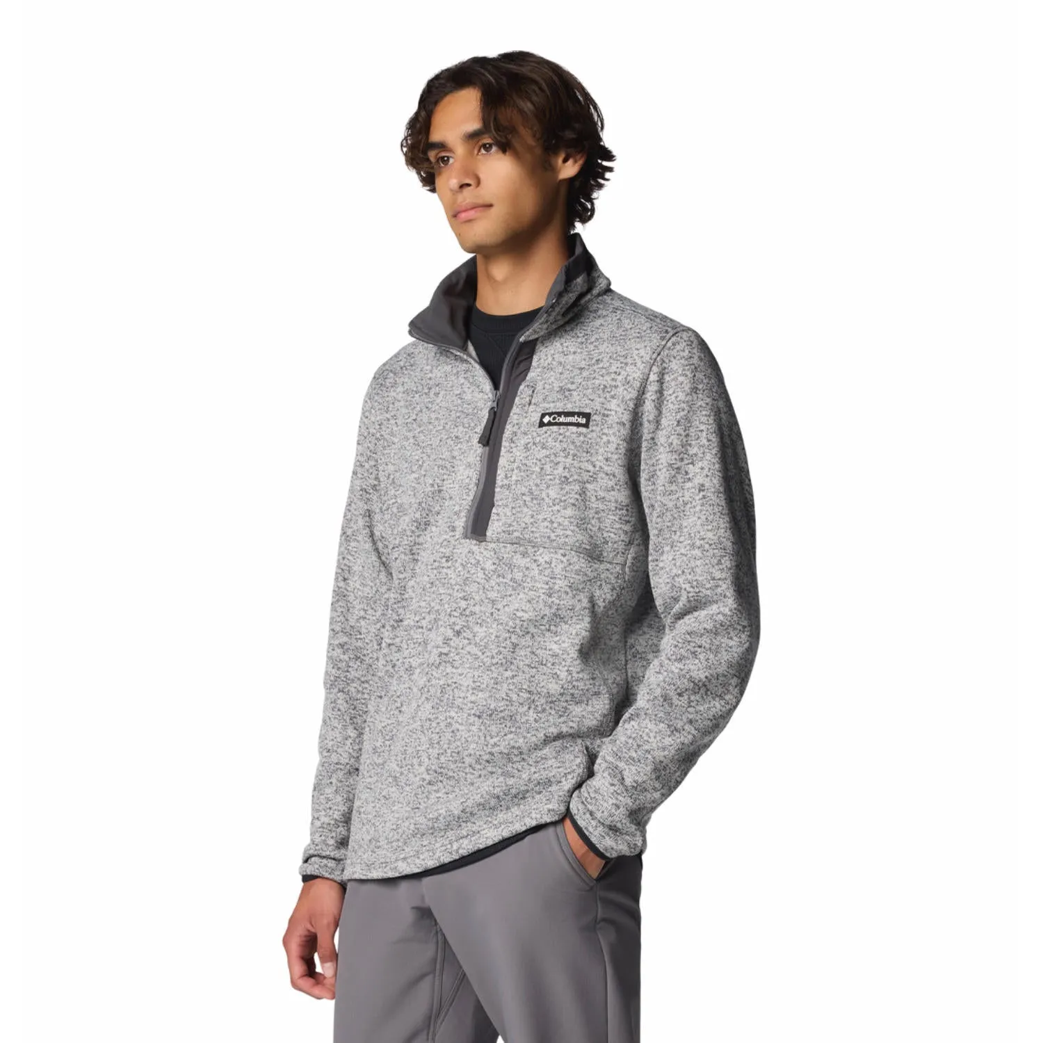 Columbia Men Grey Sweater Weather Half Zip Fleece