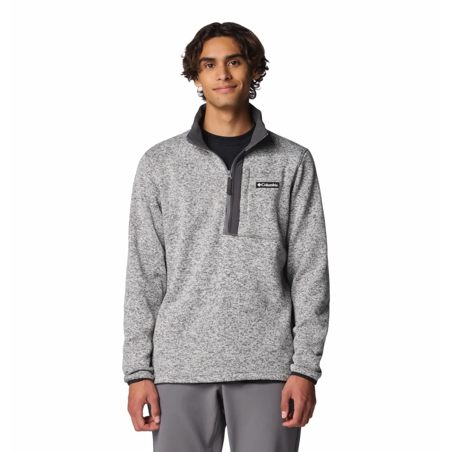 Columbia Men Grey Sweater Weather Half Zip Fleece