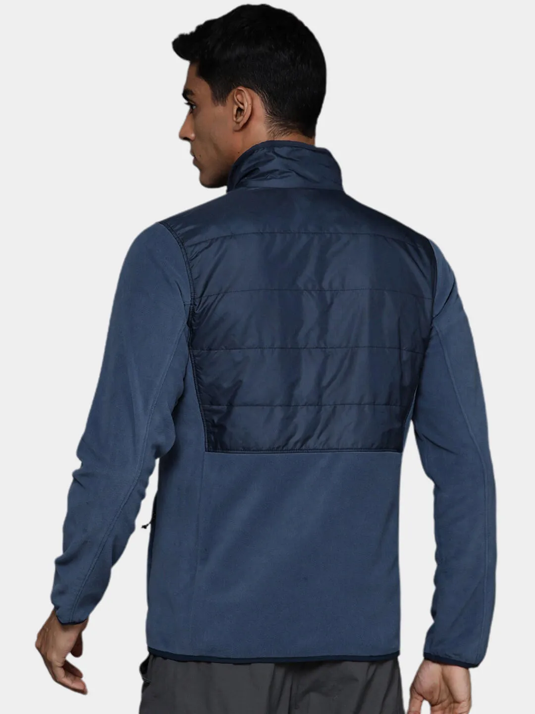 Columbia Men Navy Blue Omni-Heat Reflective Basin Butte Fleece Jacket