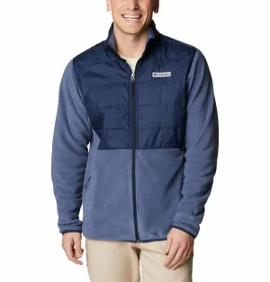 Columbia Men Navy Blue Omni-Heat Reflective Basin Butte Fleece Jacket
