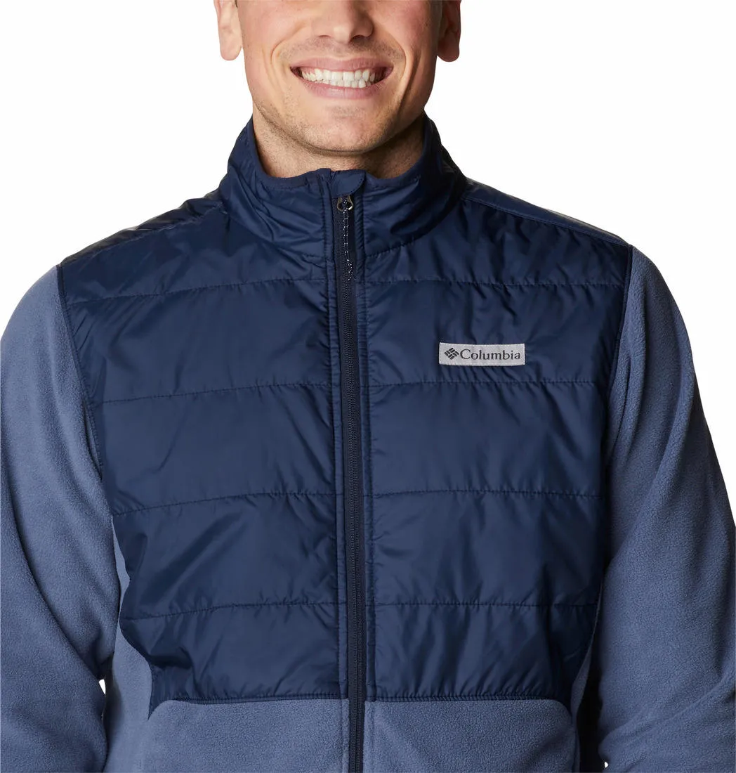Columbia Men Navy Blue Omni-Heat Reflective Basin Butte Fleece Jacket