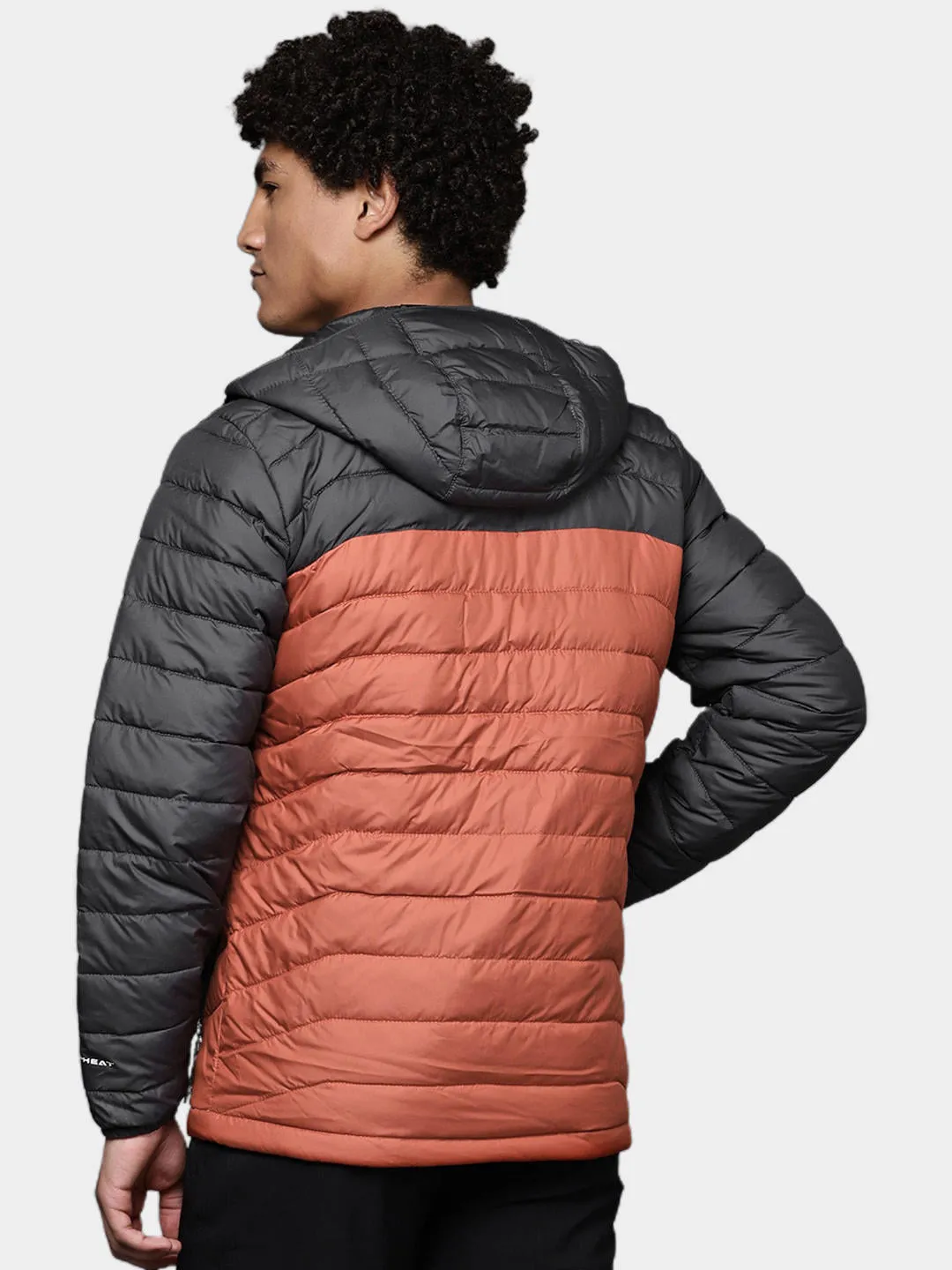 Columbia Men Orange Omni-Heat Reflective Powder Lite Hooded Jacket