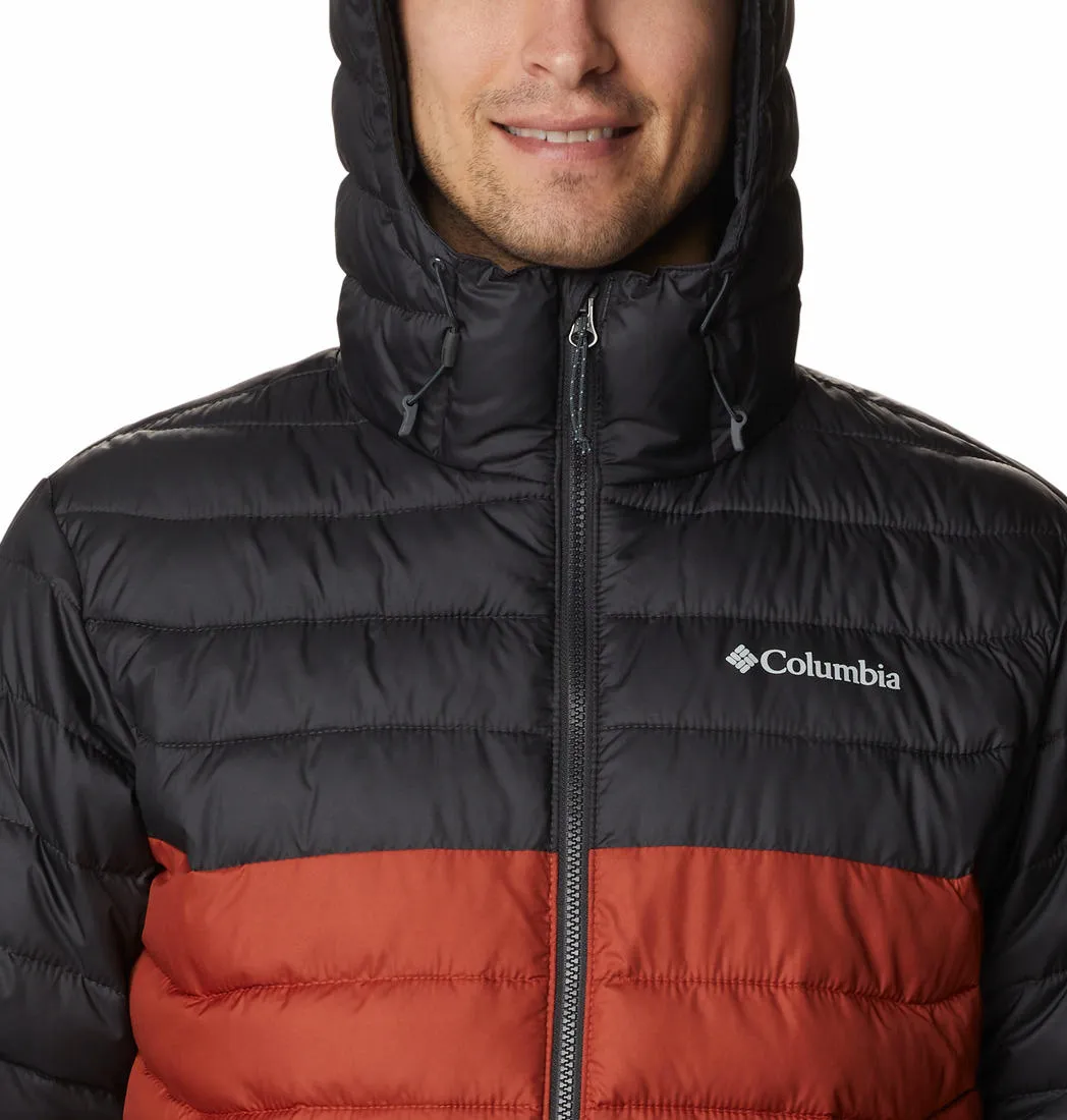 Columbia Men Orange Omni-Heat Reflective Powder Lite Hooded Jacket