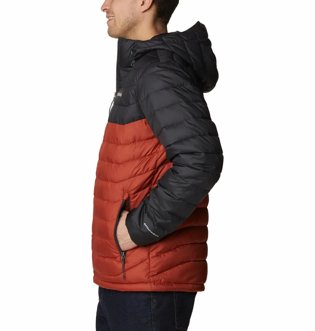 Columbia Men Orange Omni-Heat Reflective Powder Lite Hooded Jacket