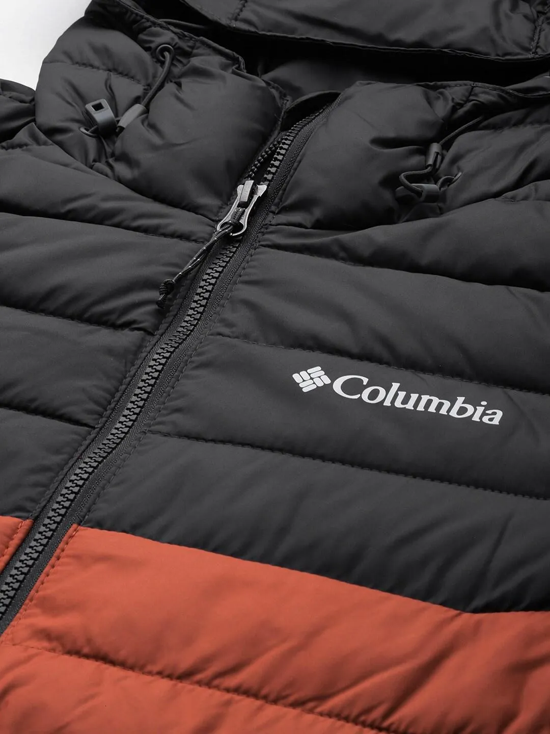 Columbia Men Orange Omni-Heat Reflective Powder Lite Hooded Jacket