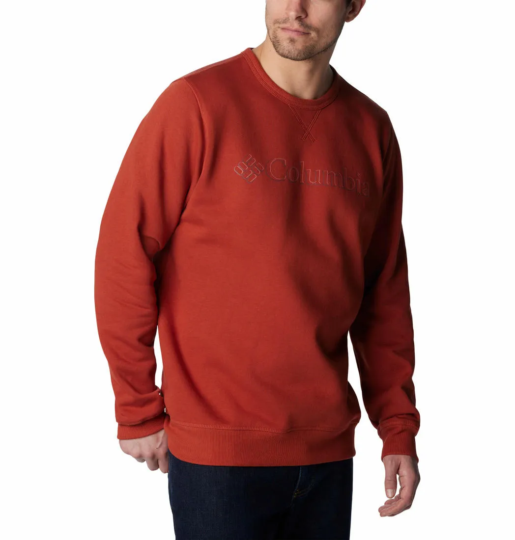 Columbia Men Orange Sun Protection M Logo Crew Pullover