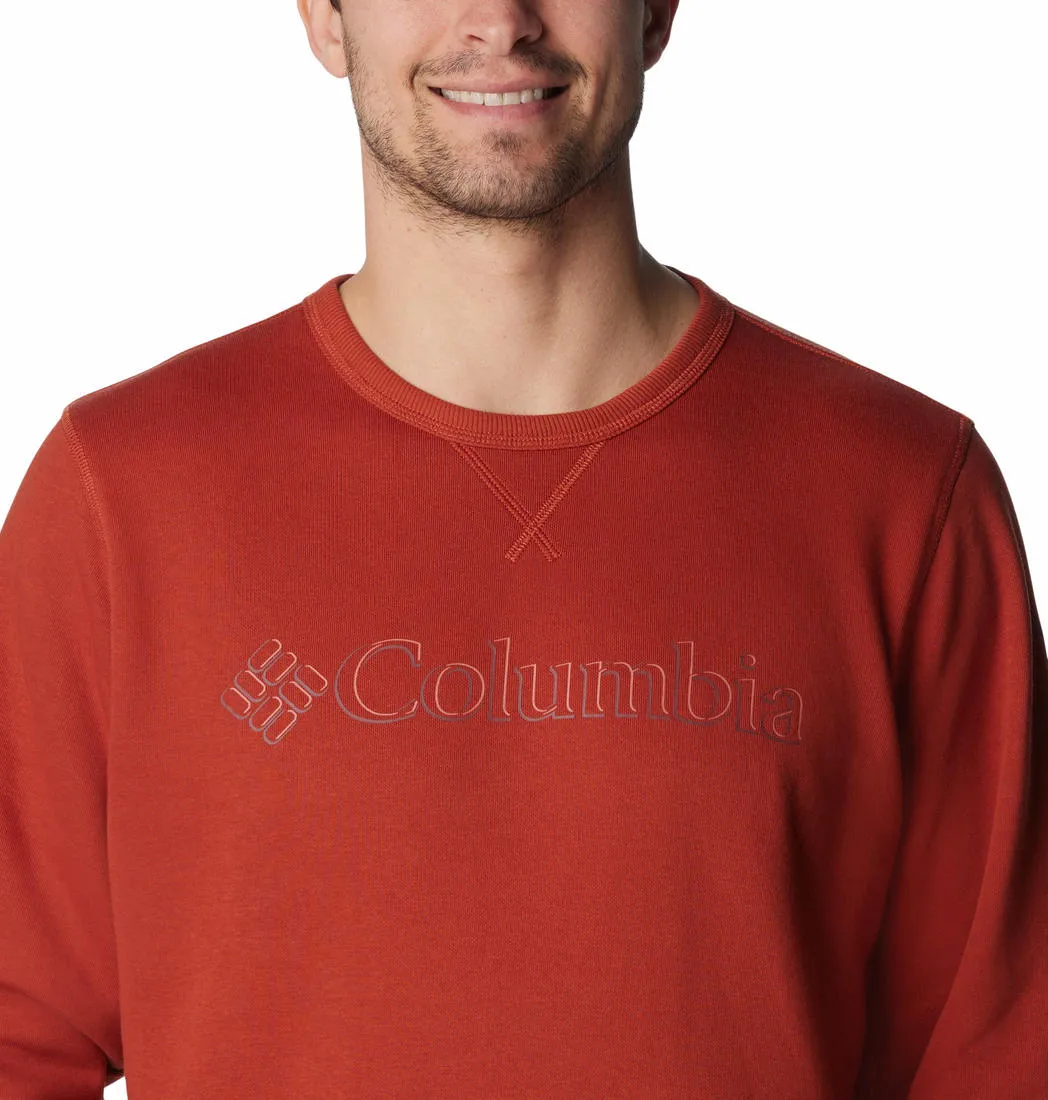 Columbia Men Orange Sun Protection M Logo Crew Pullover