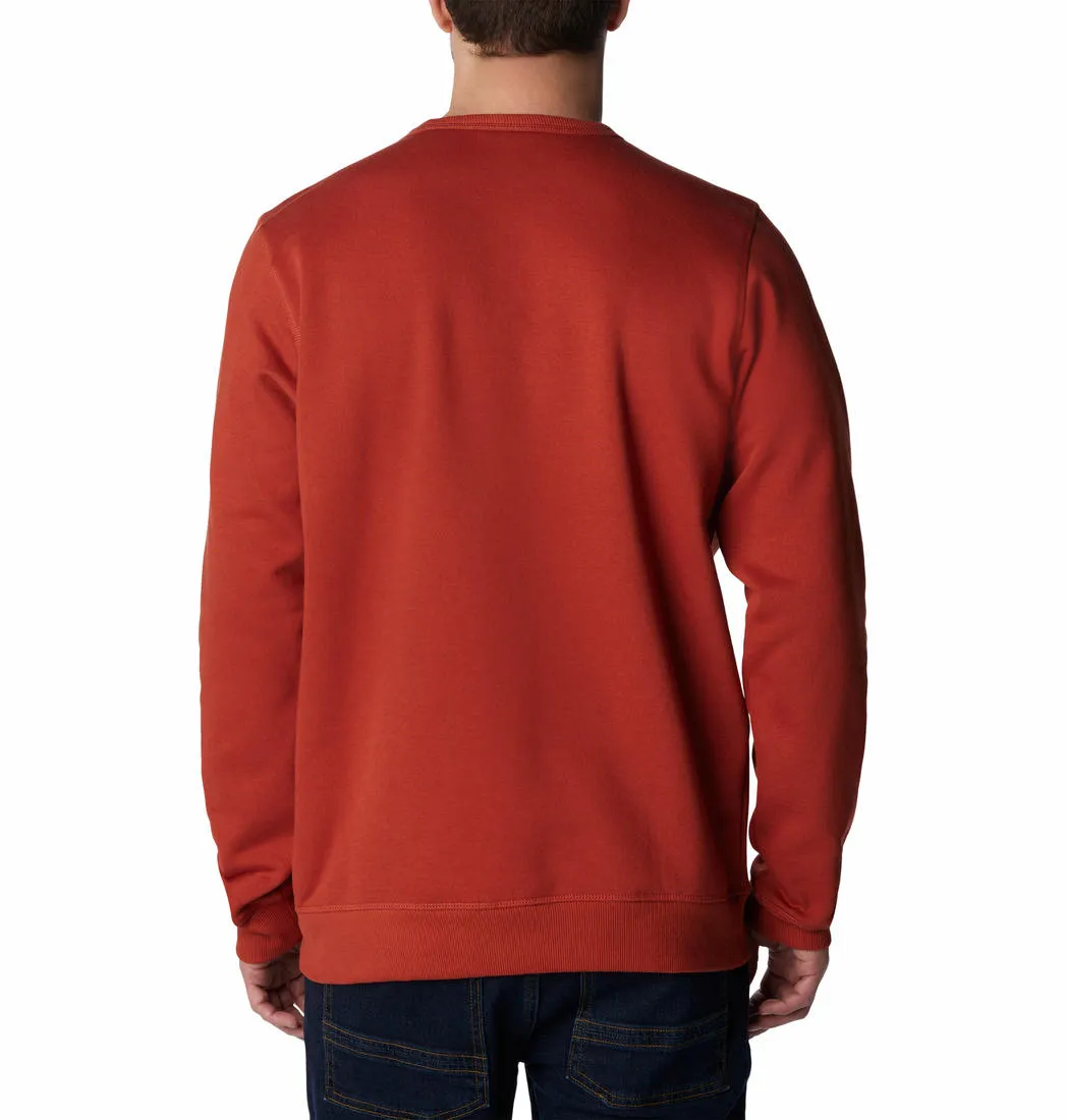 Columbia Men Orange Sun Protection M Logo Crew Pullover
