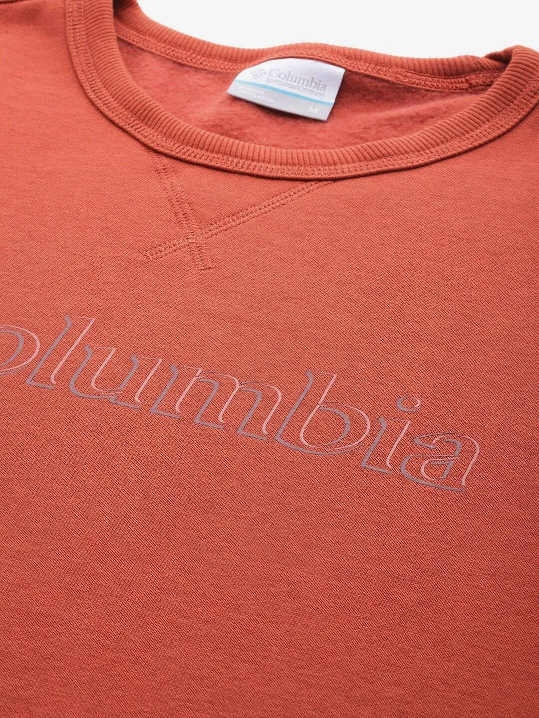 Columbia Men Orange Sun Protection M Logo Crew Pullover