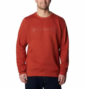 Columbia Men Orange Sun Protection M Logo Crew Pullover