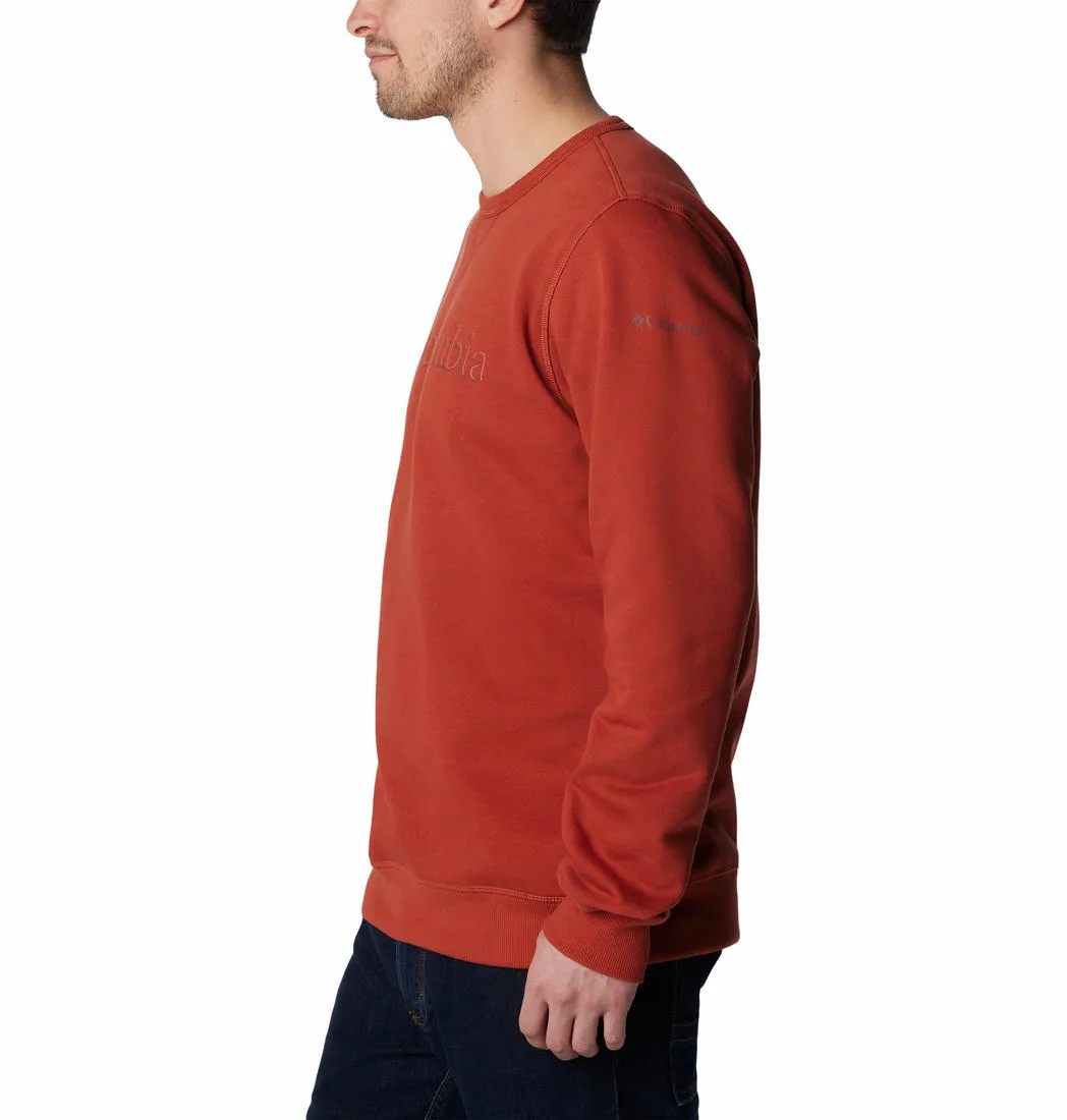 Columbia Men Orange Sun Protection M Logo Crew Pullover