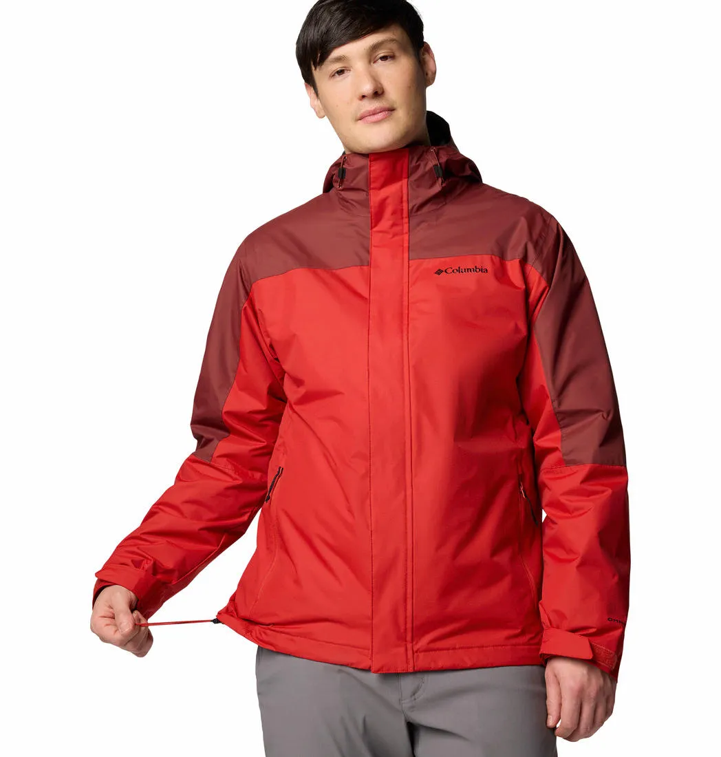 Columbia Men Red Omni-Tech Tunnel Falls II Inetrchangeable Jacket