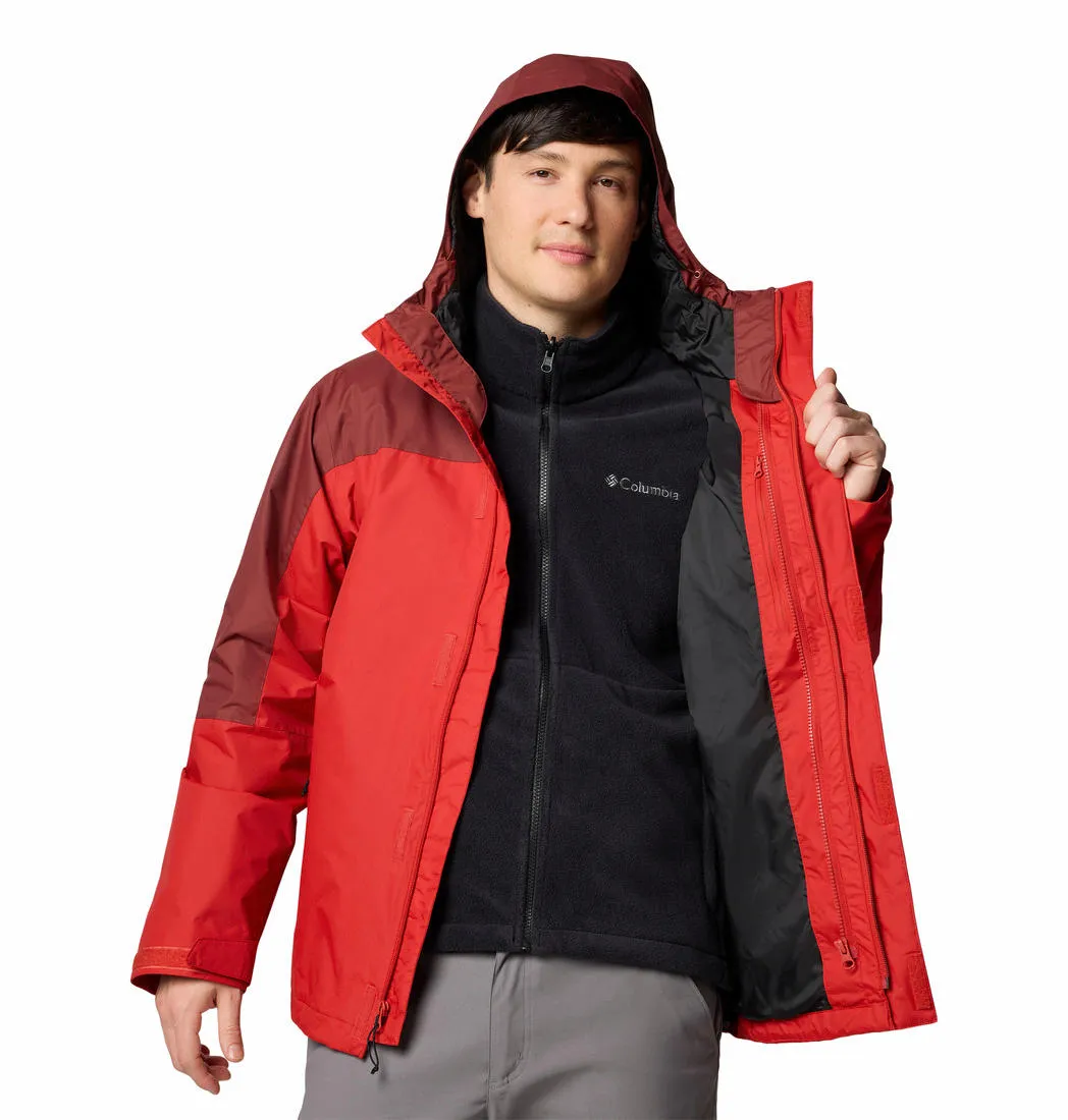 Columbia Men Red Omni-Tech Tunnel Falls II Inetrchangeable Jacket
