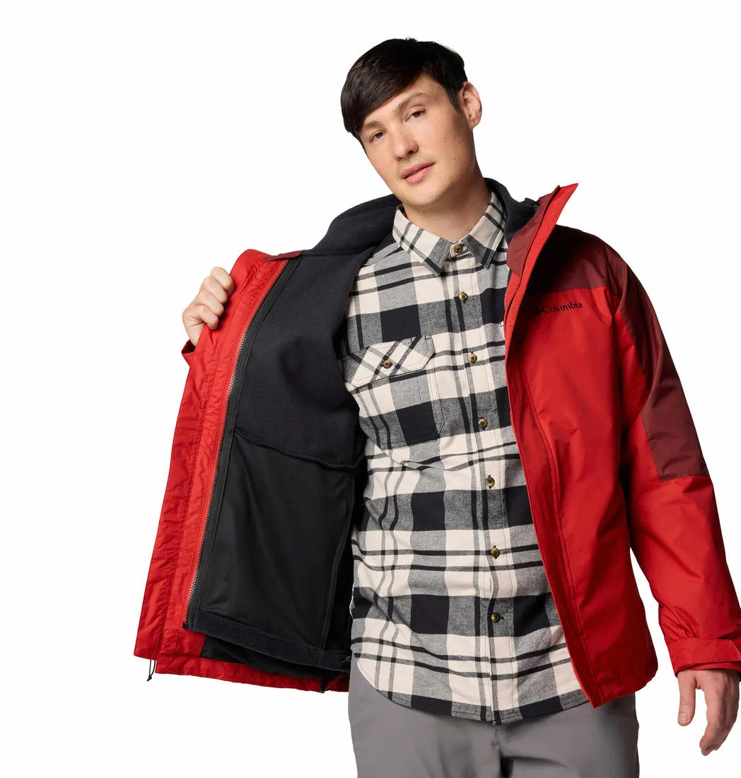 Columbia Men Red Omni-Tech Tunnel Falls II Inetrchangeable Jacket