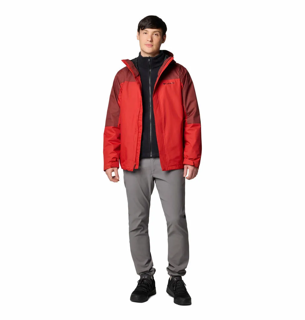 Columbia Men Red Omni-Tech Tunnel Falls II Inetrchangeable Jacket