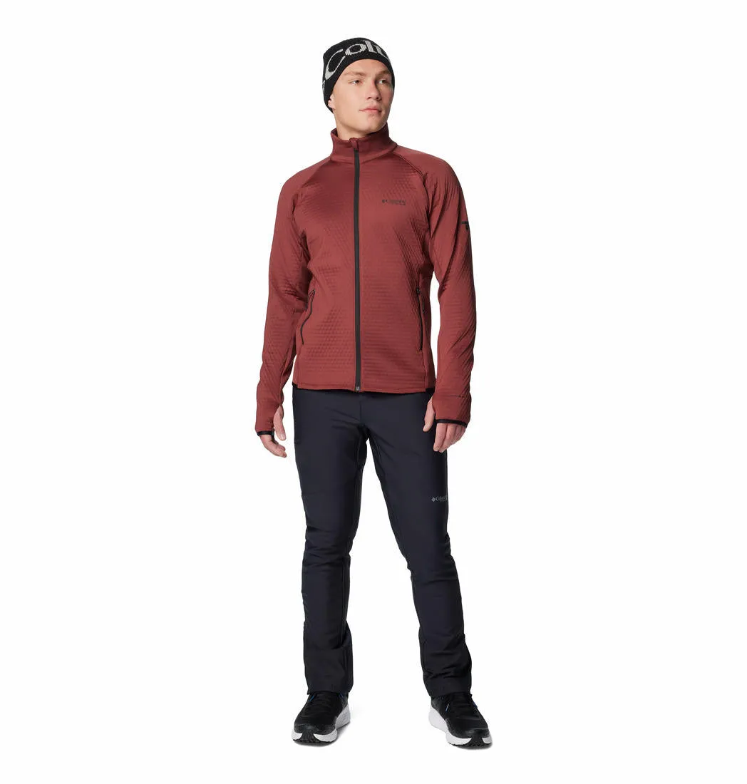 Columbia Men Red Omni-Wick Crystal LeafHelix Fleece Jacket