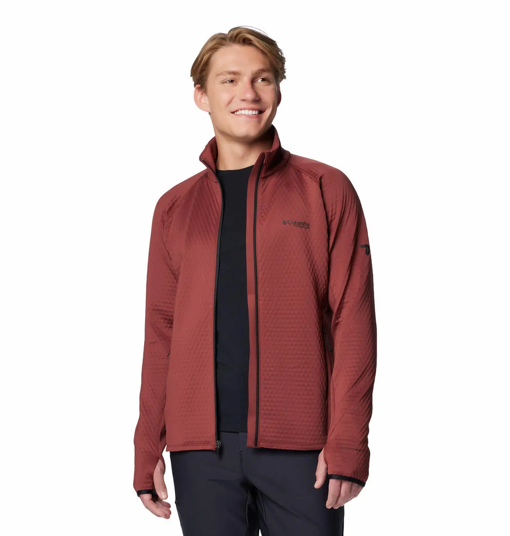 Columbia Men Red Omni-Wick Crystal LeafHelix Fleece Jacket