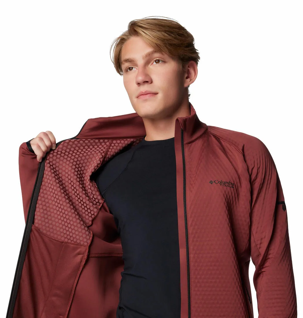 Columbia Men Red Omni-Wick Crystal LeafHelix Fleece Jacket
