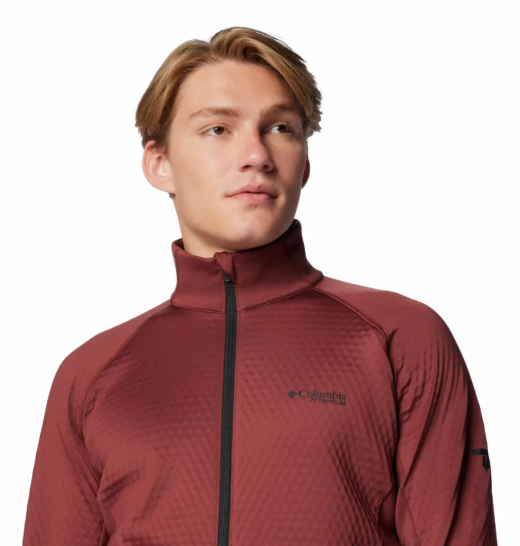 Columbia Men Red Omni-Wick Crystal LeafHelix Fleece Jacket