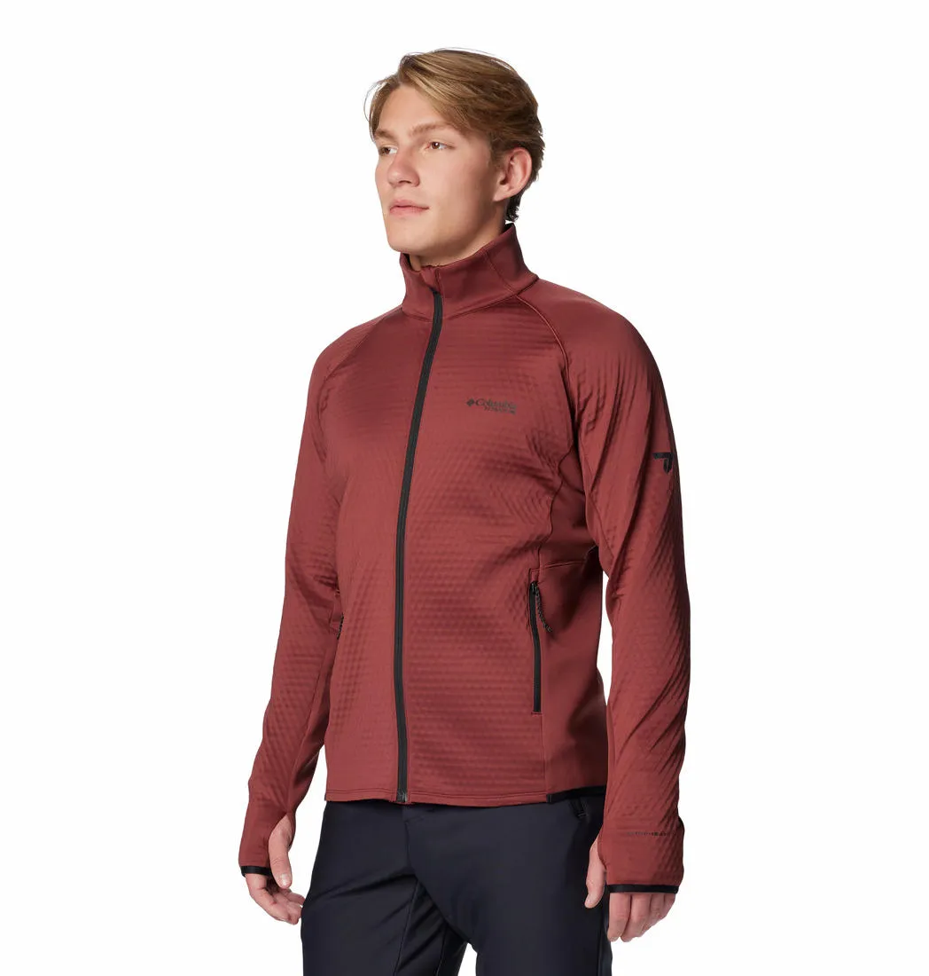 Columbia Men Red Omni-Wick Crystal LeafHelix Fleece Jacket
