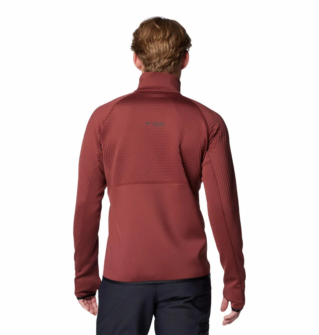 Columbia Men Red Omni-Wick Crystal LeafHelix Fleece Jacket