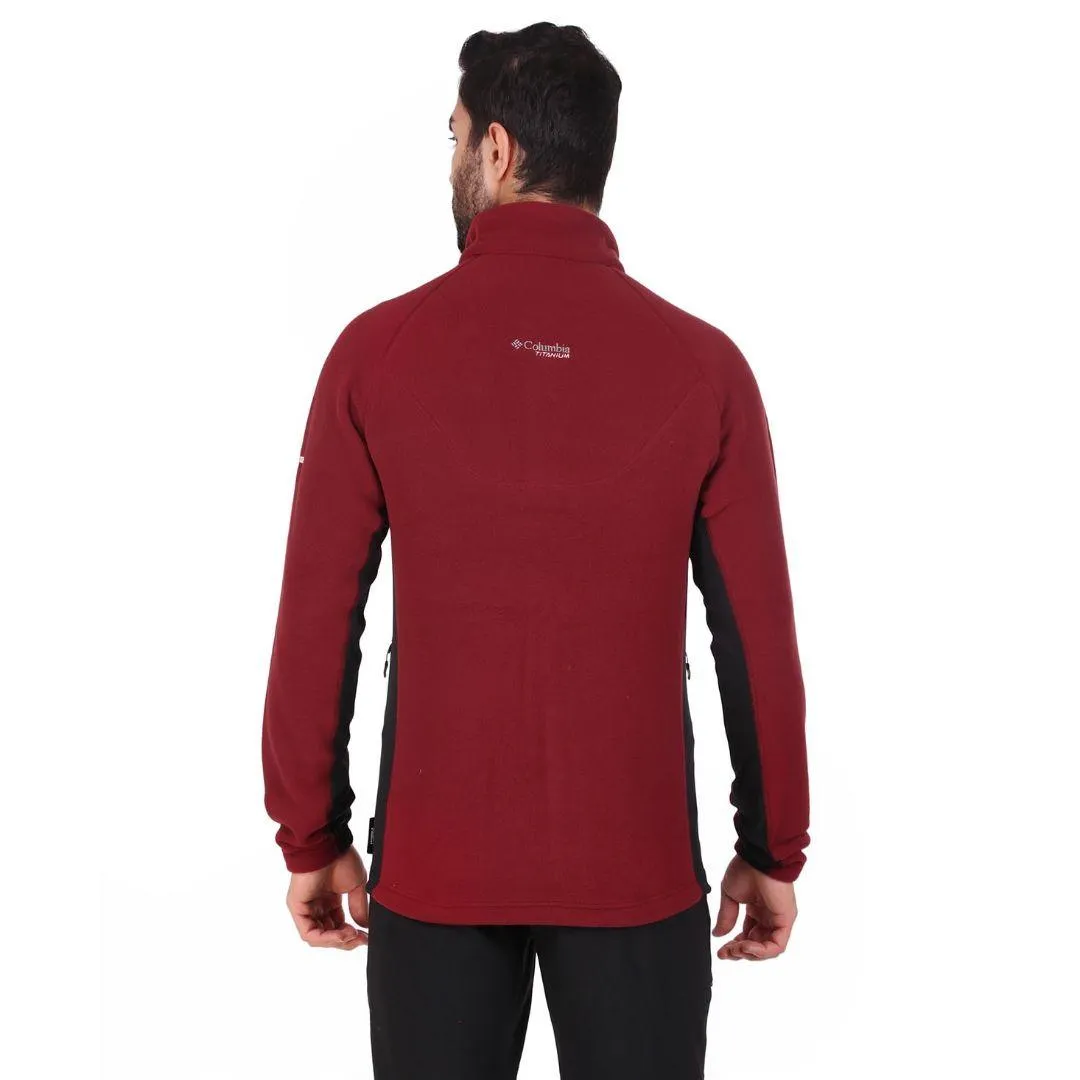 Columbia Men Red Omni-Wick Titan Pass 2.0 II Fleece Jacket
