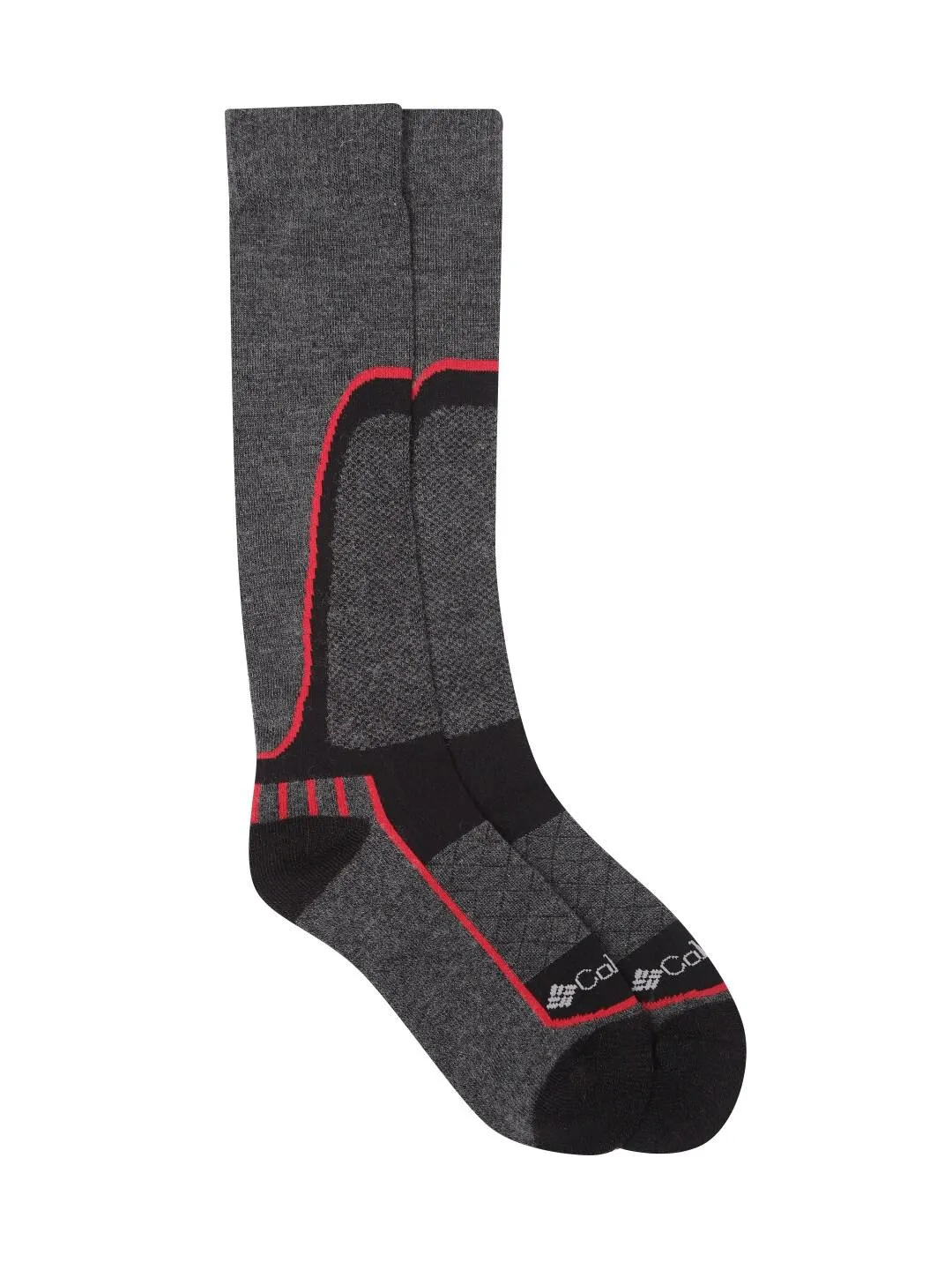 Columbia Unisex Grey SOCKS UX 1P SKI OTC/MED (1 Pair) (Non Returnable)