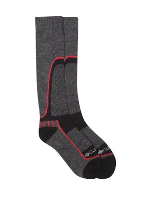 Columbia Unisex Grey SOCKS UX 1P SKI OTC/MED (1 Pair) (Non Returnable)