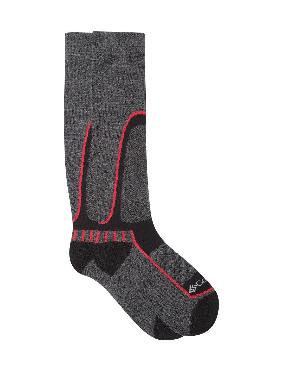 Columbia Unisex Grey SOCKS UX 1P SKI OTC/MED (1 Pair) (Non Returnable)