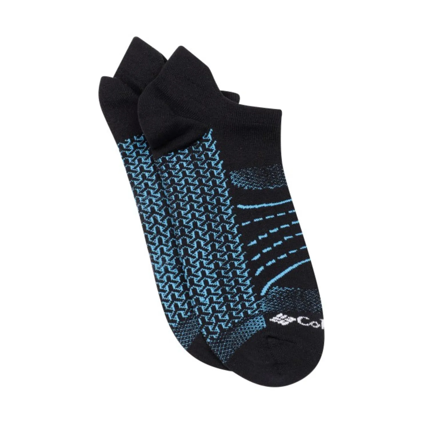Columbia Womens Black MAPPED BRRR NO-SHOW LIGHTWEIGHT (Non Returnable)