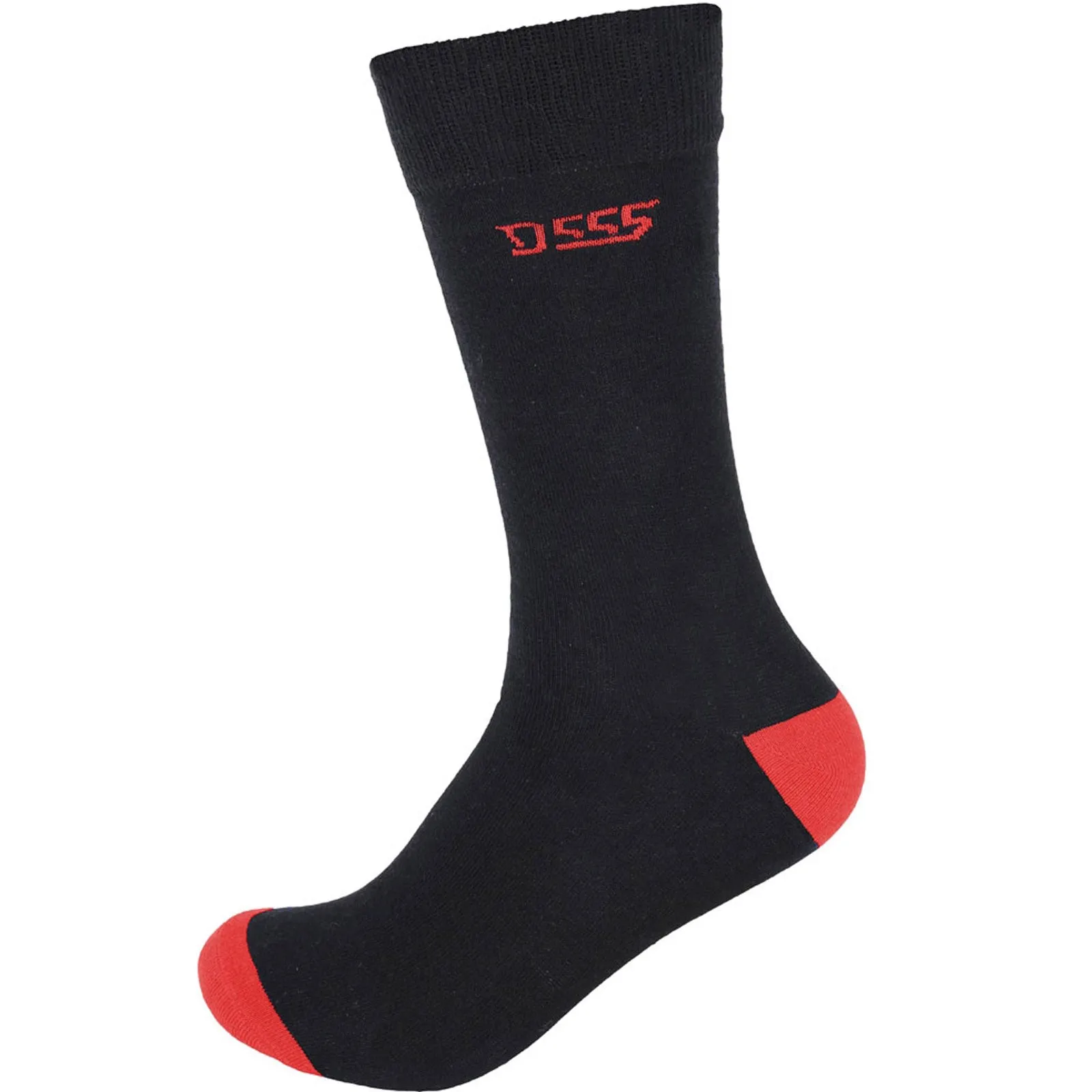 D555 Mens 3 Pack Phoenix Cotton Rich Luxury Single Grip Socks - Black/Multi