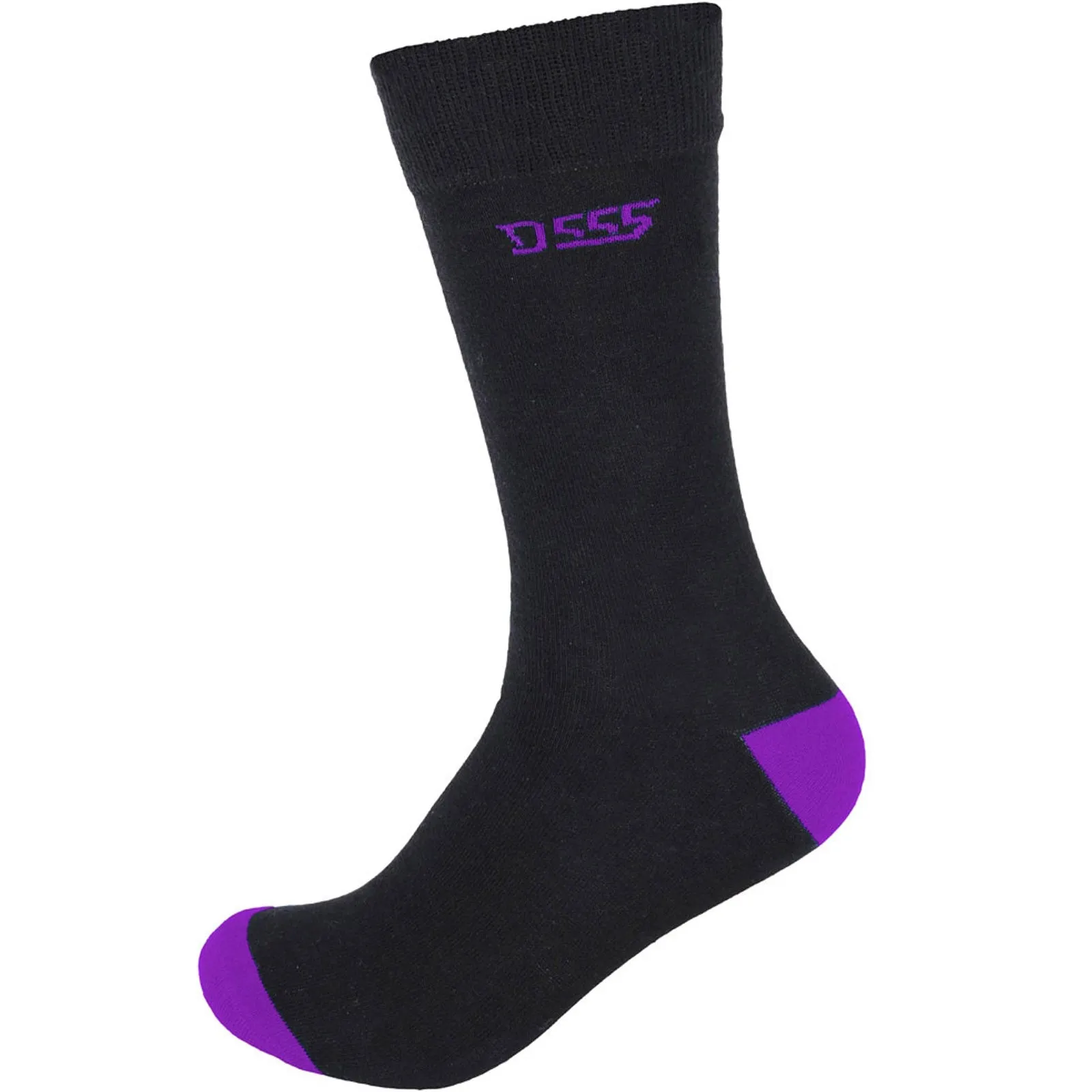 D555 Mens 3 Pack Phoenix Cotton Rich Luxury Single Grip Socks - Black/Multi